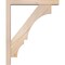 Ekena Millwork Balboa Block Smooth Bracket w/ Offset Brace, Douglas Fir, 3 1/2"W x 18"D x 22"H BKT0402X18X22BOA05SDF - alternate 3